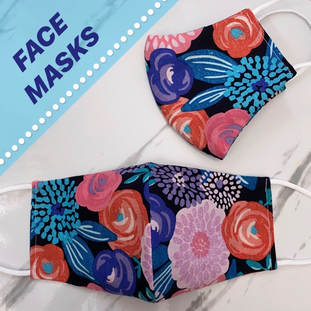 Cloth Face Masks - Modern Flowers